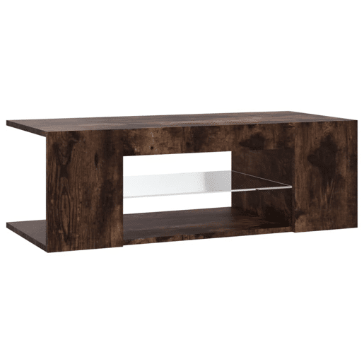 Móvel de TV - Modulo de TV - Armário de TV com luzes LED 90x39x30 cm cor carvalho fumado