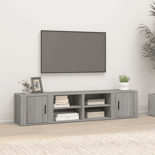 Móveis TV - Armários de TV 2 pcs 80x31,5x36 cm derivados madeira cinzento sonoma