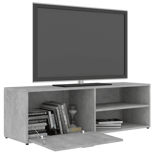 Móvel de TV - Modulo de TV - Armário de TV 120x34x37 cm derivados de madeira cinzento cimento