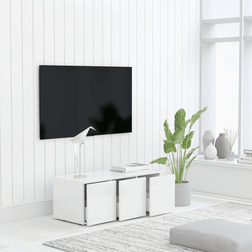 Móvel de TV - Modulo de TV - Armário de TV 80x34x30 cm derivados de madeira branco
