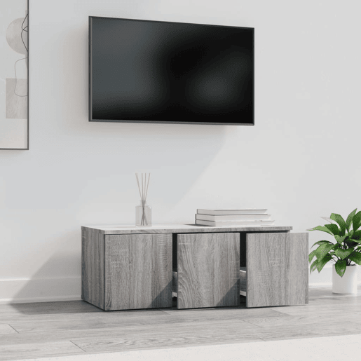 Móvel de TV - Modulo de TV - Armário de TV 80x34x30 cm derivados de madeira cinzento sonoma