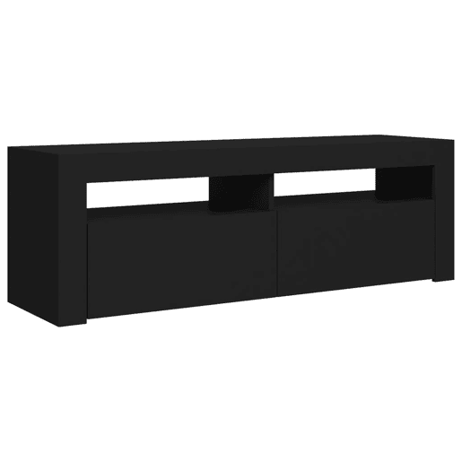 Móvel de TV - Modulo de TV - Armário de TV com luzes LED 120x35x40 cm preto