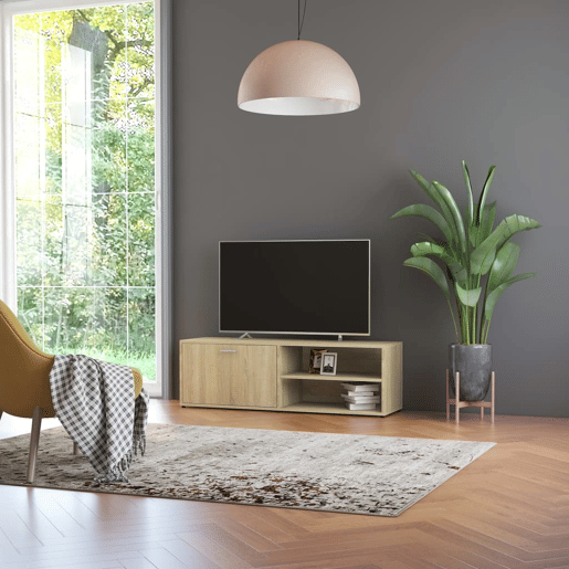 Móvel de TV - Modulo de TV - Armário de TV 120x34x37 cm derivados de madeira carvalho sonoma