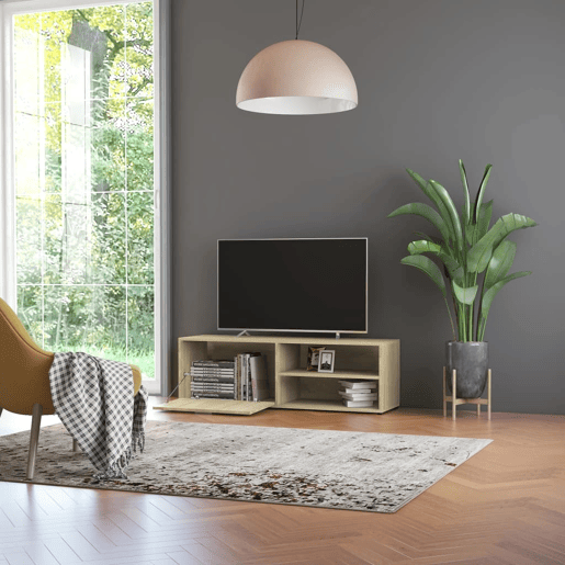 Móvel de TV - Modulo de TV - Armário de TV 120x34x37 cm derivados de madeira carvalho sonoma
