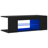Móvel de TV - Modulo de TV - Armário de TV com luzes LED 90x39x30 cm preto