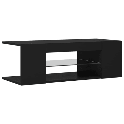 Móvel de TV - Modulo de TV - Armário de TV com luzes LED 90x39x30 cm preto