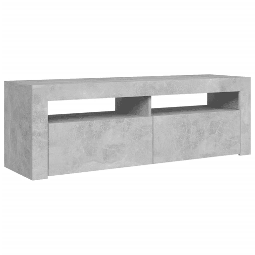 Móvel de TV - Modulo de TV - Armário de TV com luzes LED 120x35x40 cm cinzento cimento
