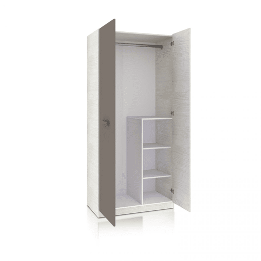 Roupeiro para jovens Axim Alpes Brancos - Basalto 90 x 200 x 52 cm