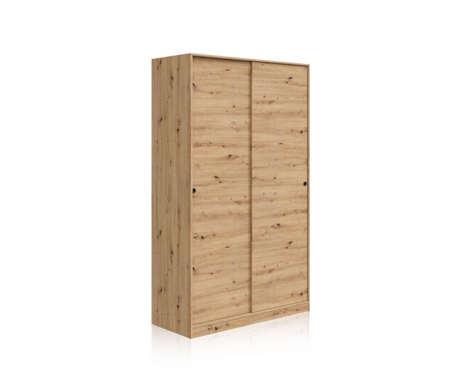 Armario de puertas correderas en roble nodi 120x200 cm show alpine oak 120 x 200 x 50 cm