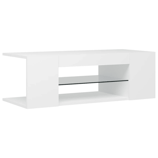 Móvel de TV - Modulo de TV - Armário de TV com luzes LED 90x39x30 cm branco