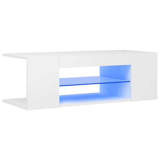 Móvel de TV - Modulo de TV - Armário de TV com luzes LED 90x39x30 cm branco