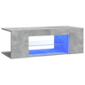 Móvel de TV - Modulo de TV - Armário de TV com luzes LED 90x39x30 cm cinzento cimento