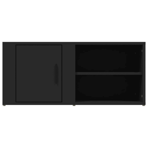 Móveis TV - Armários de TV 2pcs 80x31,5x36 cm derivados de madeira preto