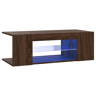 Móvel de TV - Modulo de TV - Armário de TV com luzes LED 90x39x30 cm cor carvalho castanho