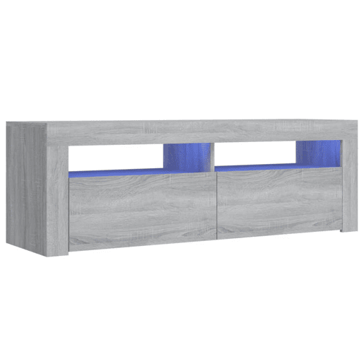 Móvel de TV - Modulo de TV - Armário de TV com luzes LED 120x35x40 cm cinzento sonoma
