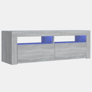 Móvel de TV - Modulo de TV - Armário de TV com luzes LED 120x35x40 cm cinzento sonoma