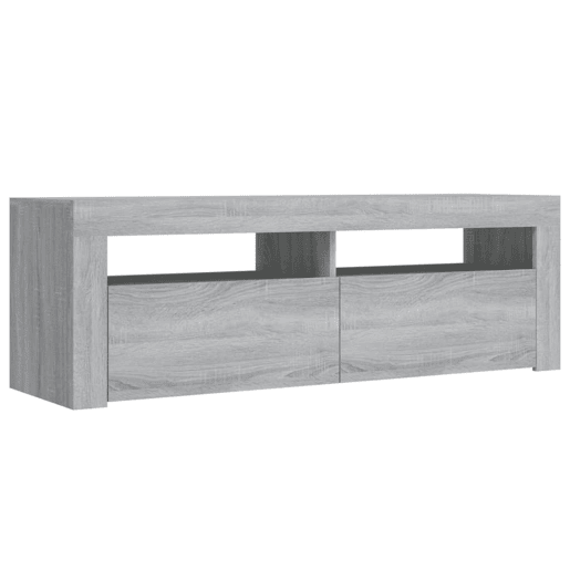 Móvel de TV - Modulo de TV - Armário de TV com luzes LED 120x35x40 cm cinzento sonoma