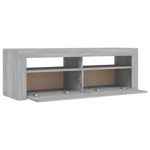 Móvel de TV - Modulo de TV - Armário de TV com luzes LED 120x35x40 cm cinzento sonoma
