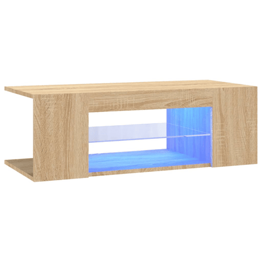 Móvel de TV - Modulo de TV - Armário de TV com luzes LED 90x39x30 cm carvalho sonoma