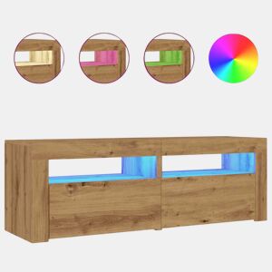 Móvel TV - Modulo de TV - Armário de TV c luzes LED derivados de madeira carvalho artisiano