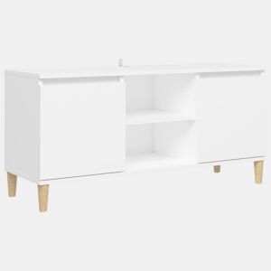 Móvel de TV - Modulo de TV - Armário de TV c pernas de madeira maciça 103,5x35x50 cm branco