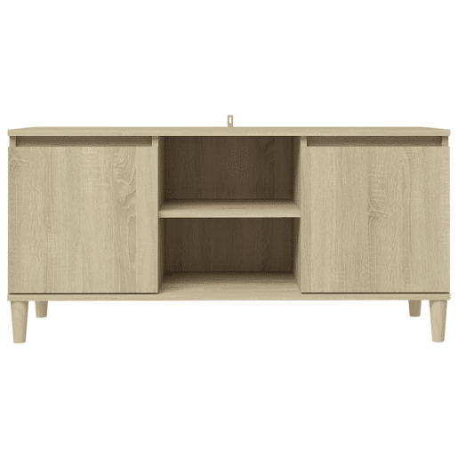 Móvel de TV - Modulo de TV - Armário de TV c pernas de madeira 103,5x35x50 cm carvalho sonoma