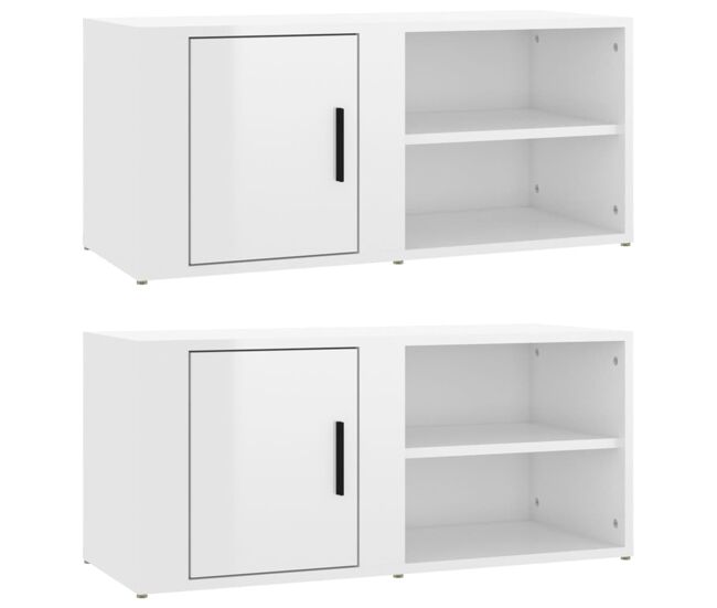 Mueble TV - Mesa de TV 2 uds 80