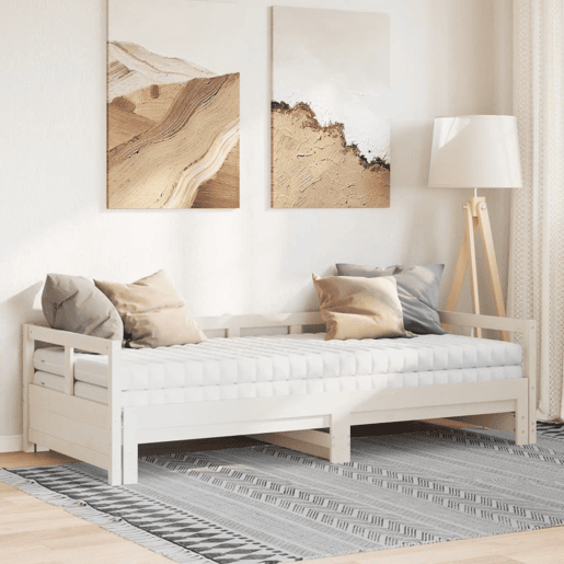 Cama infantil - Cama para crianças c gavetão e colchões 90x200 cm pinho maciço branco