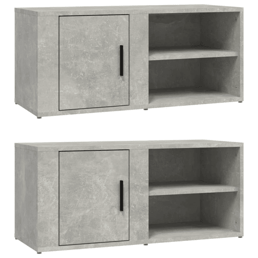 Móveis TV - Armários de TV 2 pcs 80x31,5x36 cm derivados madeira cinza cimento