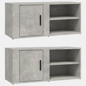 Móveis TV - Armários de TV 2 pcs 80x31,5x36 cm derivados madeira cinza cimento
