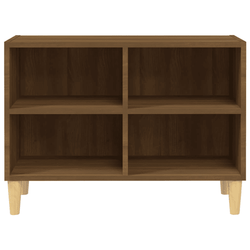 Móvel TV - Modulo de TV - Armário de TV pernas madeira maciça 69,5x30x50 cm carvalho castanho