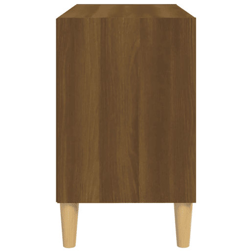 Móvel TV - Modulo de TV - Armário de TV pernas madeira maciça 69,5x30x50 cm carvalho castanho