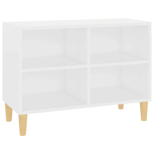 Móvel de TV - Modulo de TV - Armário de TV com pernas em madeira maciça 69,5x30x50 cm branco