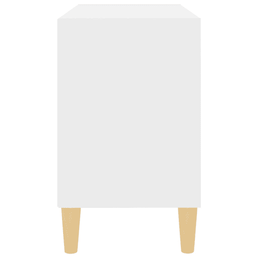 Móvel de TV - Modulo de TV - Armário de TV com pernas em madeira maciça 69,5x30x50 cm branco