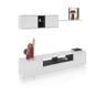 Salão Kenzo Branco brilhante - Cinzento antracite 200 x 46 x 41 cm