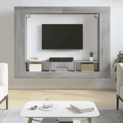 Móvel de TV - Modulo de TV - Armário de TV 152x22x113 cm derivados de madeira cinzento sonoma
