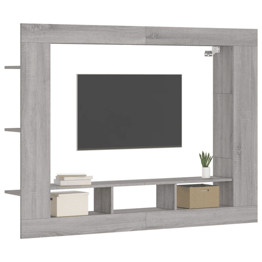 Móvel de TV - Modulo de TV - Armário de TV 152x22x113 cm derivados de madeira cinzento sonoma