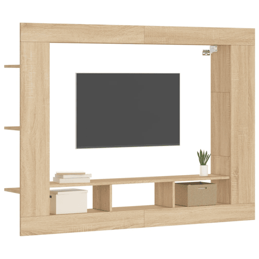 Móvel de TV - Modulo de TV - Armário de TV 152x22x113 cm derivados de madeira carvalho sonoma