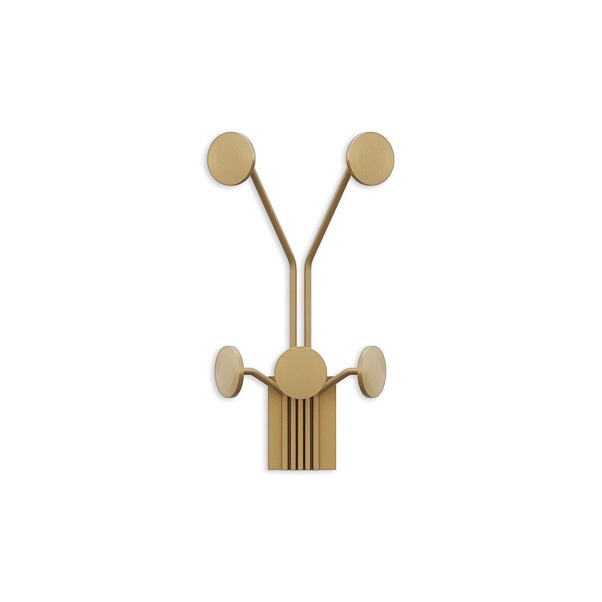 Perchero mural con 5 ganchos en metal dorado h40 cm - giraffe