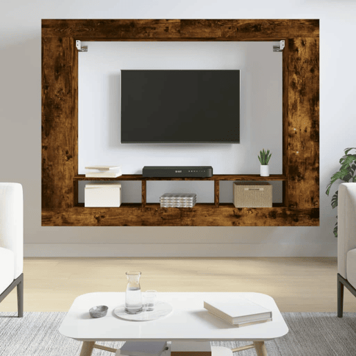 Móvel de TV - Modulo de TV - Armário de TV 152x22x113 cm derivados de madeira carvalho fumado