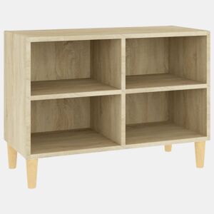 Móvel de TV - Modulo de TV - Armário de TV com pernas de madeira 69,5x30x50 cm carvalho sonoma