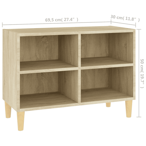 Móvel de TV - Modulo de TV - Armário de TV com pernas de madeira 69,5x30x50 cm carvalho sonoma