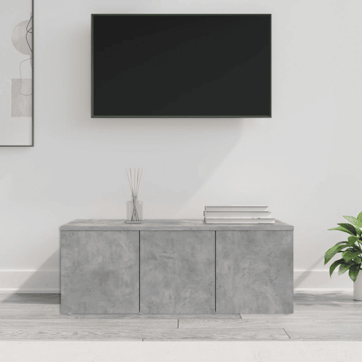 Móvel de TV - Modulo de TV - Armário de TV 80x34x30 cm derivados de madeira cinzento cimento