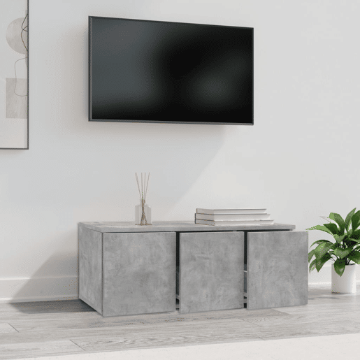 Móvel de TV - Modulo de TV - Armário de TV 80x34x30 cm derivados de madeira cinzento cimento