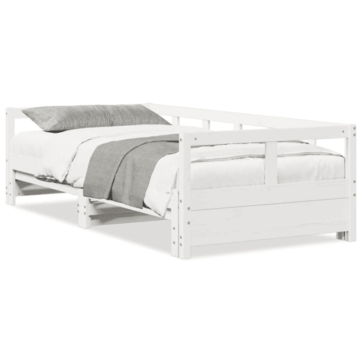 Cama de casal - Cama dupla sem colchão 90x200 cm madeira de pinho maciça branco