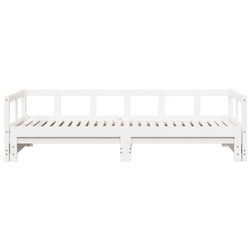 Cama de casal - Cama dupla sem colchão 90x200 cm madeira de pinho maciça branco