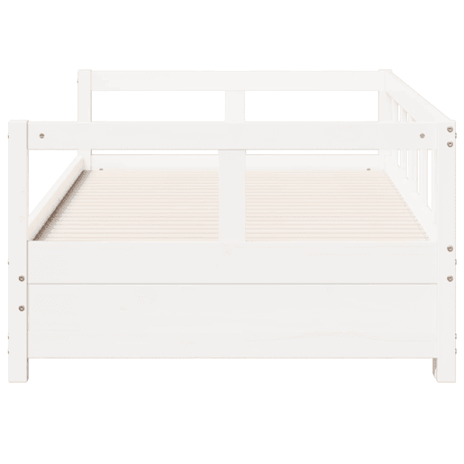 Cama de casal - Cama dupla sem colchão 90x200 cm madeira de pinho maciça branco