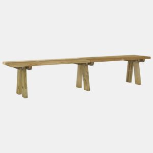 vidaXL Banco de jardim 220 cm madeira de pinho maciça impregnada