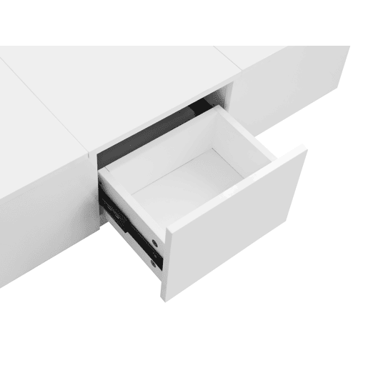 Mesa de centro - 2 gavetas e 2 cómodas - aglomerado de partículas - Branco Mesa de centro - 2 gavetas e 2 cómodas - aglomerado de partículas - Branco