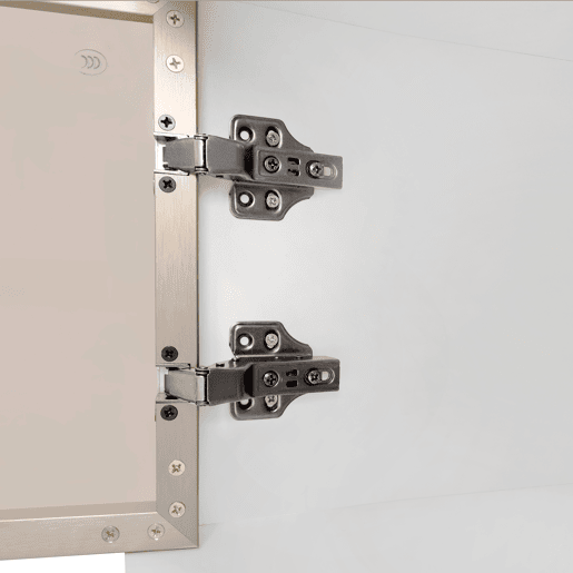 Mesa de centro escandinava - 2 gavetas e 2 portas - LED integrado - folheado a mármore - Branco